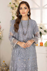 Adan Libas Stone Grey Camellia Chiffon Collection 2022 Online Shopping