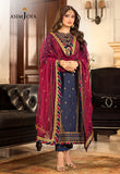 Asim Jofa Navy Blue, Organza, Paper cotton Jhilmil Collection Online Shopping