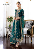 Asim Jofa Emerald Green, Georgette, Organza Jhilmil Collection Online Shopping