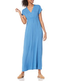 Blue Women's Surplice Maxi Dress Available in Plus Size - AE Store | Women's Casual Dresses