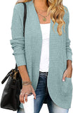 Mint Women's Long Sleeve Open Front Casual Lightweight Soft Knit Cardigan Sweater Outerwear - ZESICA | Women's Cardigan