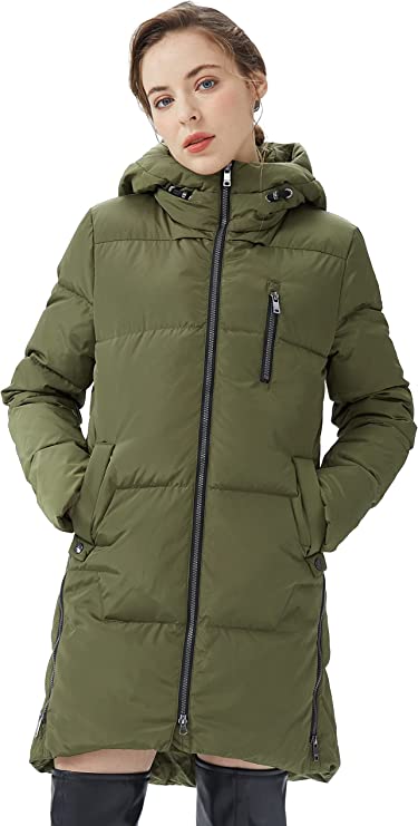 Armygreen Ladies Winter Coats Stylish Ladies Down Coat with Hood - Orolay | Women's Coat & Jacket