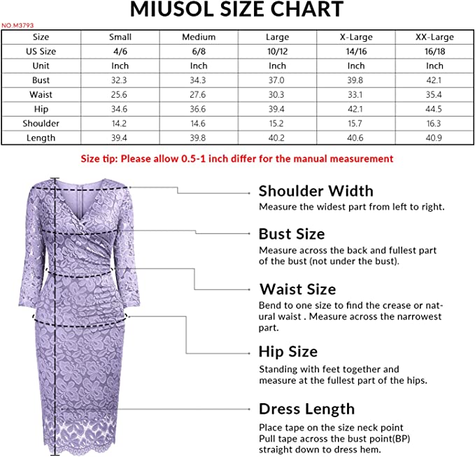 Blue Women's Retro Deep-V Neck Ruffles Floral Lace Evening Pencil Dress - Miusol | Women's Cocktail Dresses