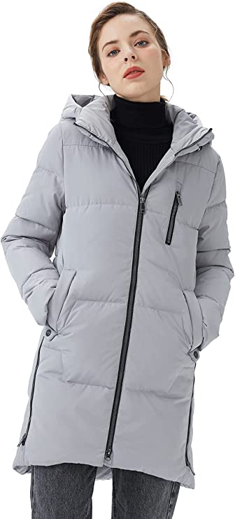 Gray Ladies Winter Coats Stylish Ladies Down Coat with Hood - Orolay | Women's Coat & Jacket