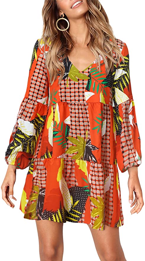 Long sleeve flowy summer dresses 2025