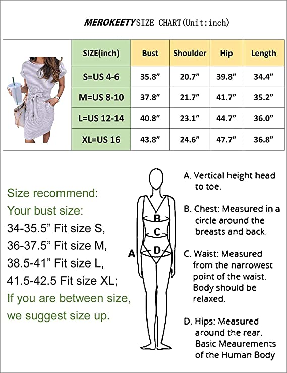 Blue Women's Summer Striped Short Sleeve T Shirt Dress Casual Tie Waist Midi Dress - MEROKEETY | Women's Casual Dresses