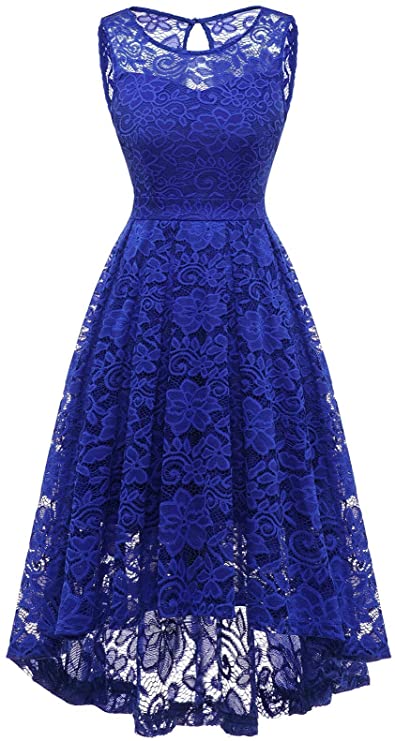 Royal-blue Women Lace Classic Dress - Gardenwed | Women's Formal Dresses