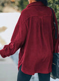Dark Grey Womens Button Down Shirts Shacket Jackets Mid Length Trench Pea Coat - FARYSAYS | Women's Coat & Jacket