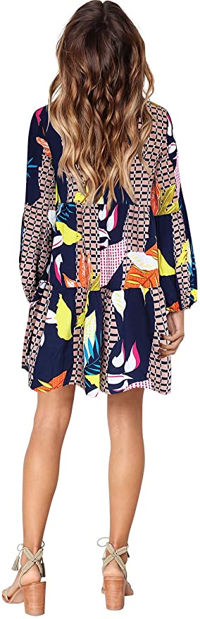 Long sleeve shift dress casual top
