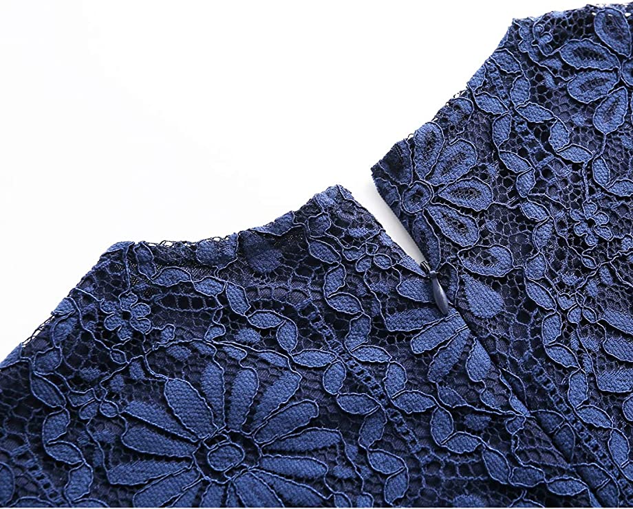 Royal Women's Elegant Floral Lace Bodycon Cocktail Lace Dress - ALLANDWELL | Women's Cocktail Dresses