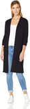 Black Women's Lightweight Longer Length Cardigan Sweater (Available in Plus Size) - AE Store | Women's Cardigan