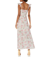 Sweetest Rose Print Pink Women's Sleeveless Rose Maxi Dress - GUESS | Women's Formal Dresses