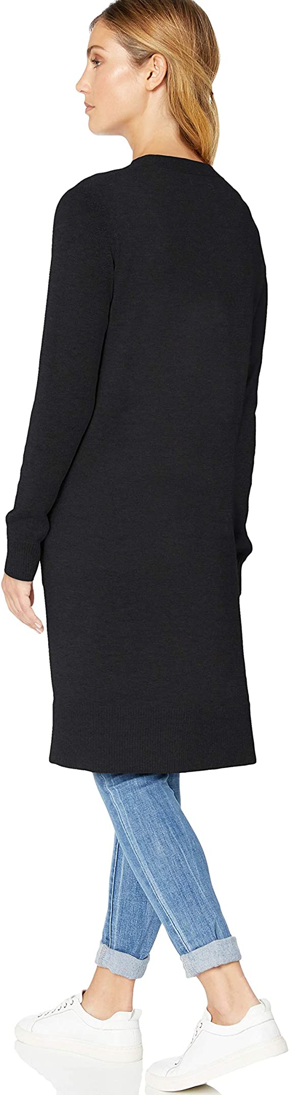 Charcoal Heather Women's Lightweight Longer Length Cardigan Sweater (Available in Plus Size) - AE Store | Women's Cardigan