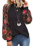 Floral Black Women’s Long Sleeve Tops Lace Casual Loose Blouses T Shirts - MIHOLL | Women's Tops and Blouses