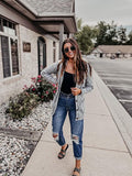 Plum Women's Long Sleeve Cable Knit Sweater Open Front Cardigan Button Loose Outerwear - MEROKEETY | Women's Cardigan