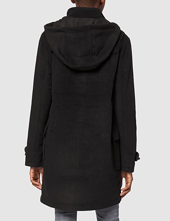 Black Ladies Duffle Wool Coat - MERAKI | Women's Coat & Jacket