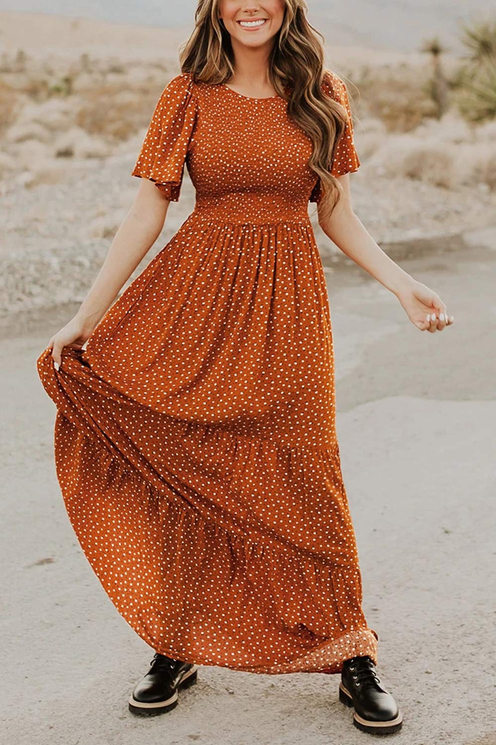 kranda maxi dress Kranda Summer Dresses for Women 2026 Spring Collared V-Neck Short Sleeve Button Down Casual Swing Flowy Long Beach Chiffon Boho Floral Maxi Dress with Pockets Aqua Green Leaf,Small at Amazon Women's Clothing
