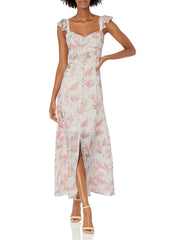 Sweetest Rose Print Pink Women's Sleeveless Rose Maxi Dress - GUESS | Women's Formal Dresses