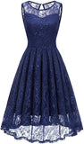 Navy Women Lace Classic Dress - Gardenwed | Women's Formal Dresses