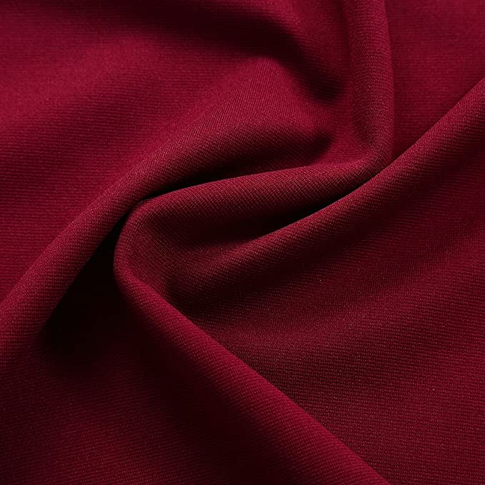 Burgundy Long Sleeve Women's V-Neck Work Business Bodycon Pencil Dress - MISSKY | Women's Work Dresses