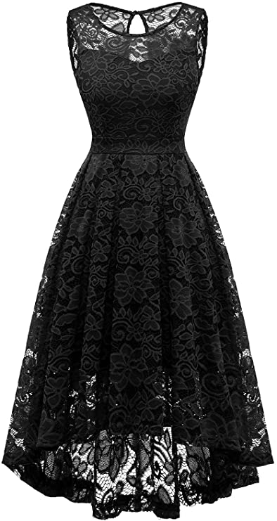 Black Women Lace Classic Dress - Gardenwed | Women's Formal Dresses