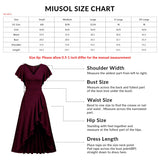 Pink Women's Formal V Neck Ruffle Split Evening Party Long Dress - Miusol | Women's Formal Dresses