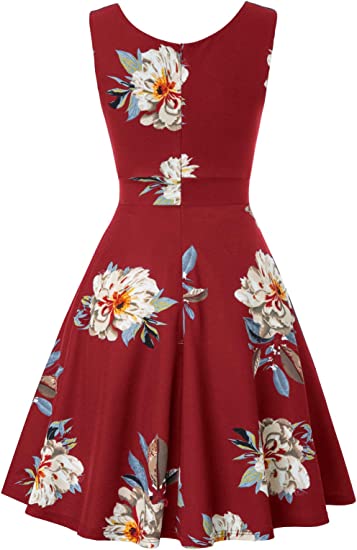 Black 1950s Retro Fancy Cocktail Dress V-Neck Sleeveless A-Line Party Swing Dress - GRACE KARIN | Women's Cocktail Dresses