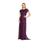 Cabernet Women's Short-Sleeve All Over Sequin Gown - Adrianna Papell | Women's Formal Dresses