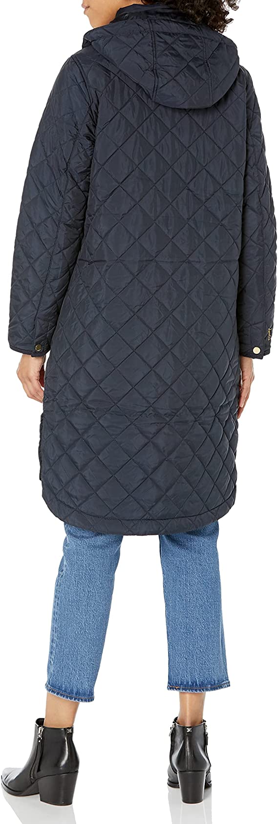 Marine Navy Ladies Chatham Quilted Coat - Heritage Green - Joules | Women's Coat & Jacket