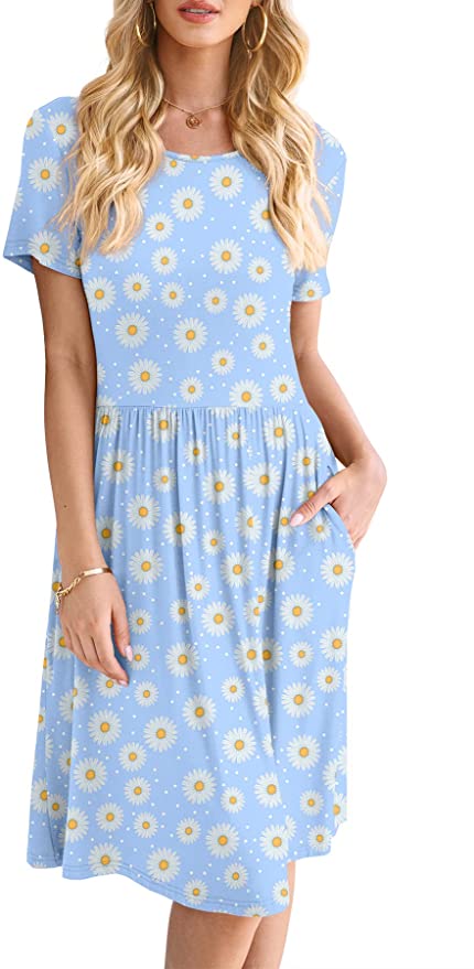 Light blue casual dresses hotsell