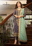 Asim Jofa Chiffon, Dark Grey & Light Green Jhilmil Collection Online Shopping