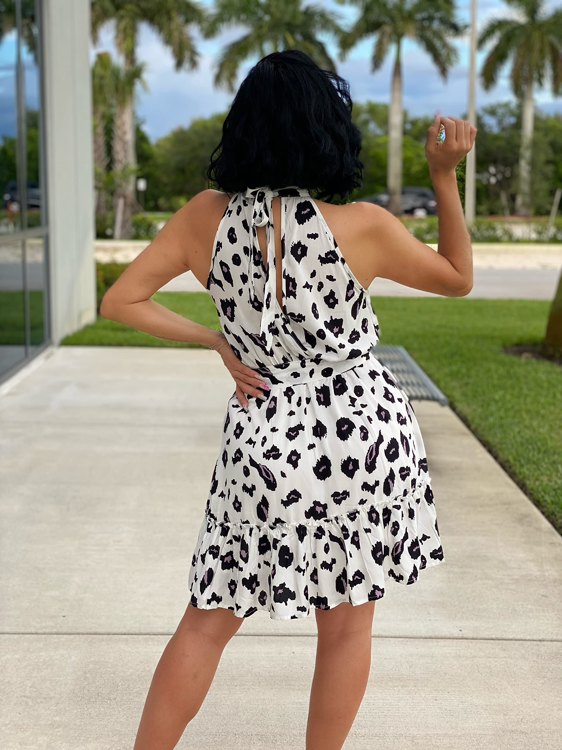 Leopard print floral dress hotsell