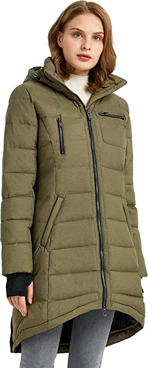 Capers Ladies Hooded Down Jacket Mid-Length Outwear Coat - Orolay | Women's Coat & Jacket