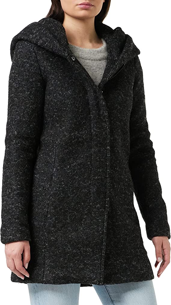 Black Ladies Onlsedona Boucle Wool Coat OTW Noos - ONLY | Women's Coat & Jacket