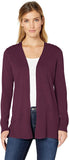 Burgundy Women's Lightweight Open-Front Cardigan Sweater (Available in Plus Size) - AE Store | Women's Cardigan