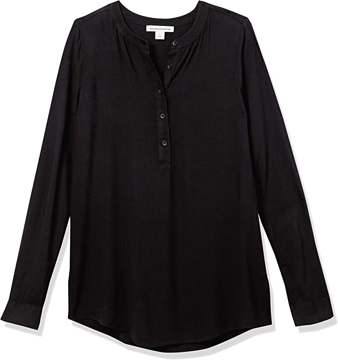 Black Pink Floral Women's Long-Sleeve Woven Blouse - AE Store | Women's Tops and Blouses