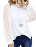 Lace White Women’s Long Sleeve Tops Casual Loose Blouses T Shirts - MIHOLL | Women's Tops and Blouses