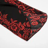 Black With Dark Red Flowers 37 Loose Chiffon Dress Elegant Wedding Guest Dress for Party Dresses Casual Summer - GRACE KARIN | Women's Cocktail Dresses