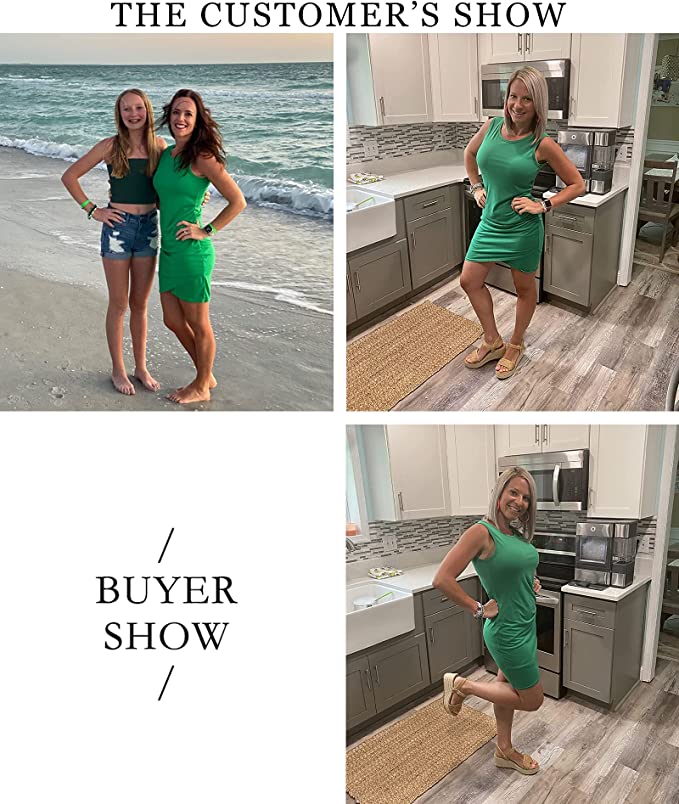 Bright Green Women Casual Dress Crew Neck Ruched Summer Sleeveless Tank Bodycon Shirt Short Mini Dresses - BTFBM | Women's Club Dresses