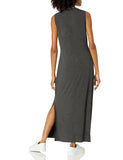 Charcoal Heather Women's Jersey Sleeveless Mock Neck Maxi Dress - Daily Ritual | Women's Formal Dresses