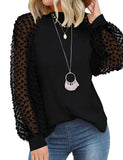 Lace Black Women’s Long Sleeve Tops Casual Loose Blouses T Shirts - MIHOLL | Women's Tops and Blouses
