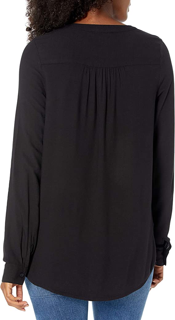 Blue Stripe Women's Long-Sleeve Woven Blouse - AE Store | Women's Tops and Blouses