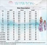 Floral Green Long Sleeve Summer Cute Mommy and Me Boho Striped Chevron Maxi Dresses - WIWIQS | Women's Casual Dresses