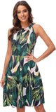 Multi Floral-28 Women's Halter Neck Floral Summer Casual Sundress - OUGES | Women's Casual Dresses