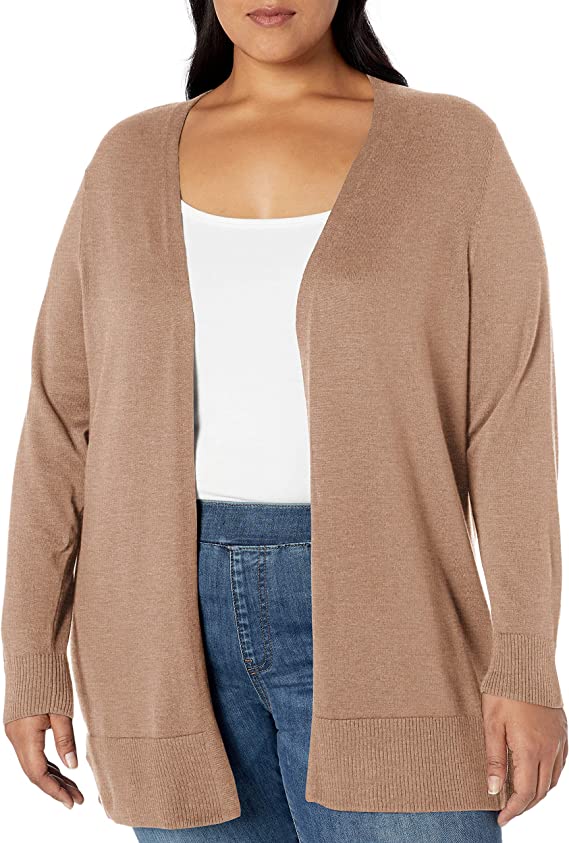 Camel Women's Lightweight Open-Front Cardigan Sweater (Available in Plus Size) - AE Store | Women's Cardigan