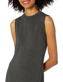 Charcoal Heather Women's Jersey Sleeveless Mock Neck Maxi Dress - Daily Ritual | Women's Formal Dresses
