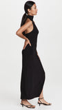 Black Women's Halter Turtle Side Slit Gown - Norma Kamali | Women's Cocktail Dresses