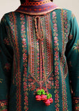 Hussain Rehar Teal Winter Shawl Khaddar Collection Online Shopping