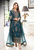 Asim Jofa Chanderi Cotton, Peacock Green Jhilmil Collection Online Shopping