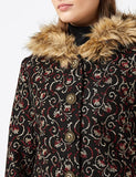 Black Ladies Festive Florals Winter Coat - Joe Browns | Women's Coat & Jacket
